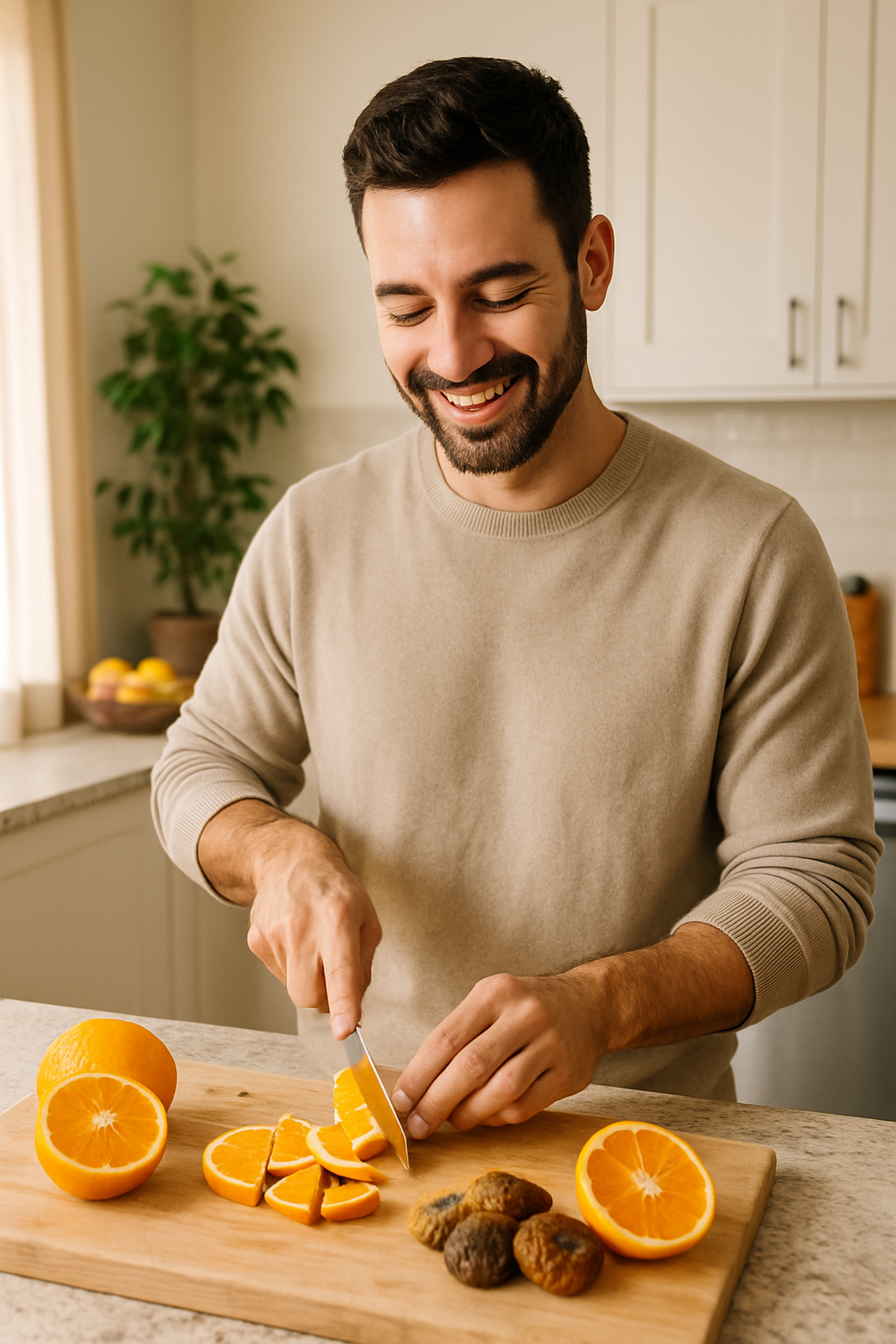 Tu guía preparando naranjas